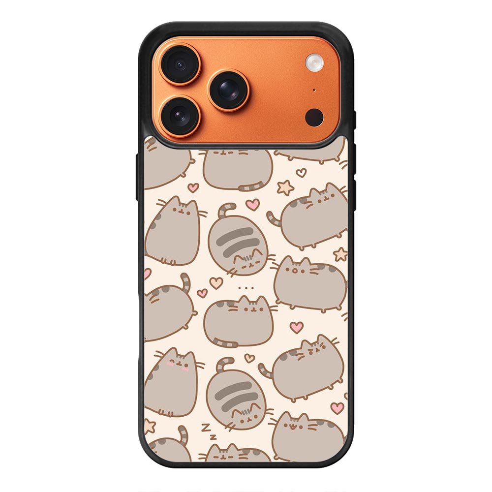 Pusheen The Cat Pattern iPhone 17 Pro Case