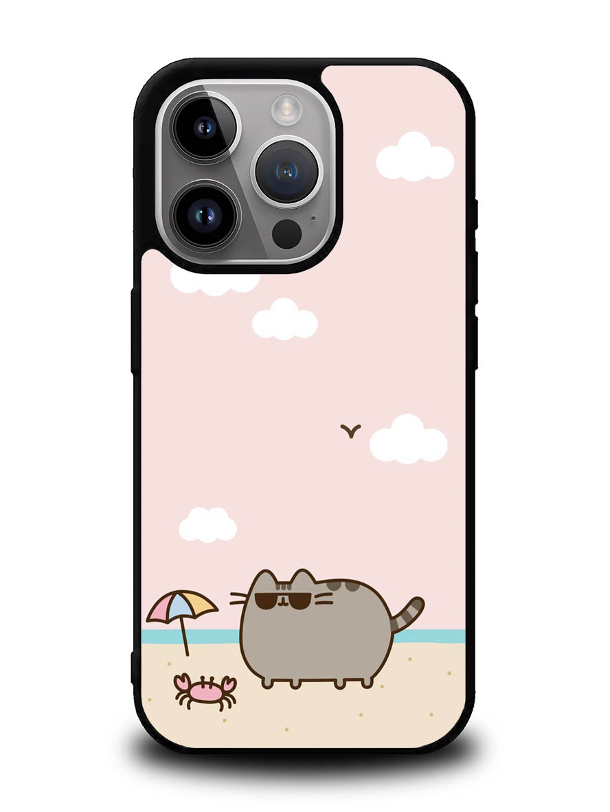 Pusheen The Cat Cool Summer iPhone 16 Pro Max Case QC6933