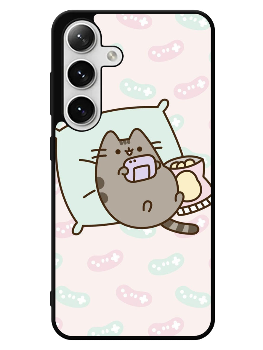 Pusheen The Cat Enjoy Gaming Samsung Galaxy S25 5G Case