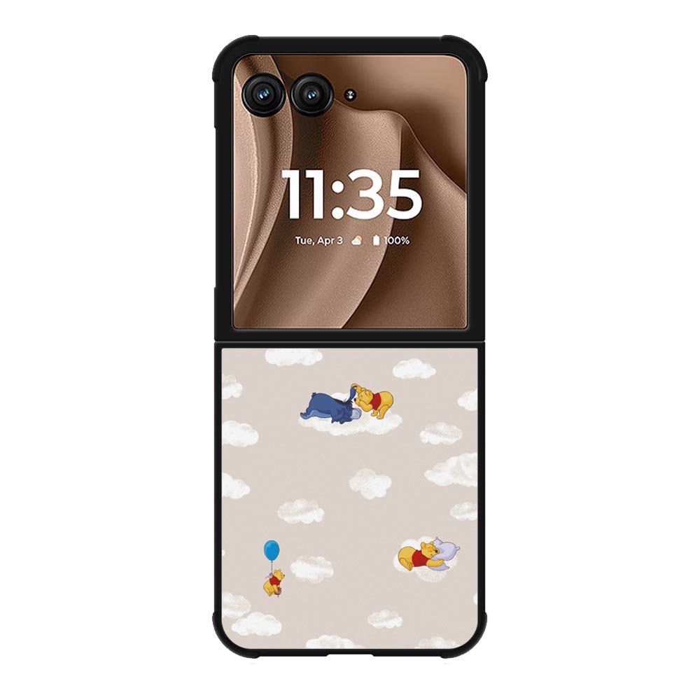 Winnie The Pooh Cloud Pattern Motorola Moto RAZR Plus 2025 Case OV6854