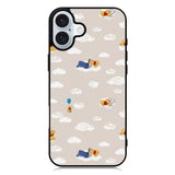 Winnie The Pooh Cloud Pattern iPhone 16 Plus Case QC6854