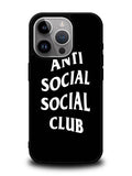 Anti Social Social Club Black White iPhone 14 Pro Case QC7174