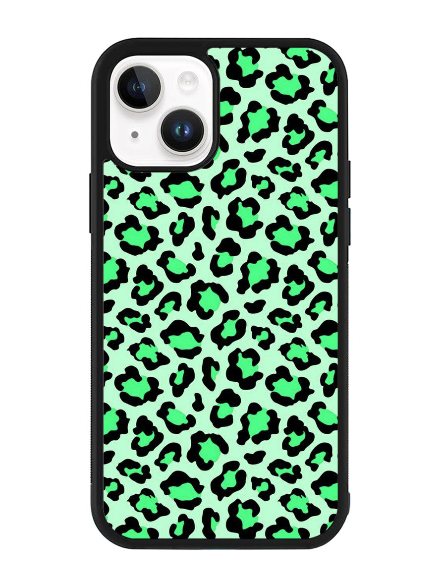 Leopard Green Pattern iPhone 15 Case OV9851