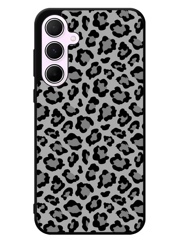 Leopard Grey Pattern Samsung Galaxy A55 5G Case