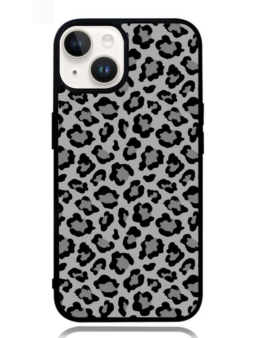 Leopard Grey Pattern iPhone 14 Plus Case OV9852