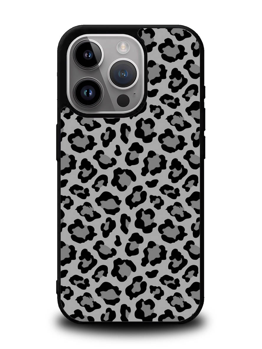 Leopard Grey Pattern iPhone 16 Pro Case