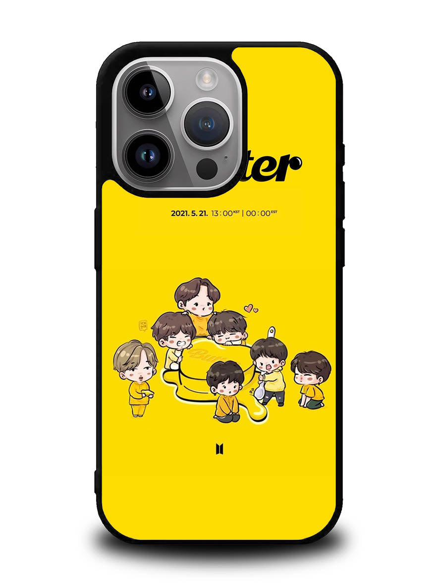 BTS Butter Chibi Wallpaper iPhone 15 Pro Max Case OV9868