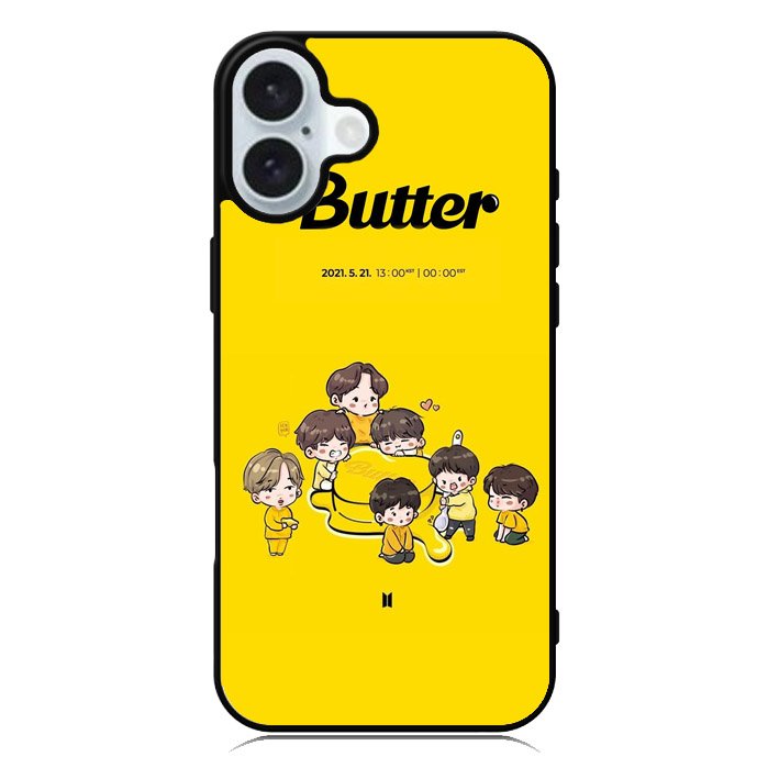 BTS Butter Chibi Wallpaper iPhone 16 Plus Case QC9868