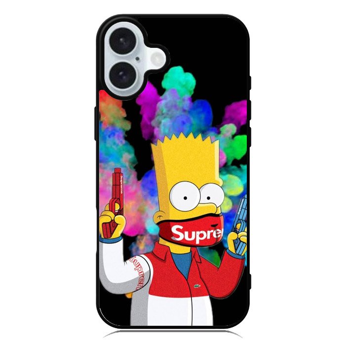 Bart Simpsons Fog And Gun iPhone 16 Plus Case QC9889