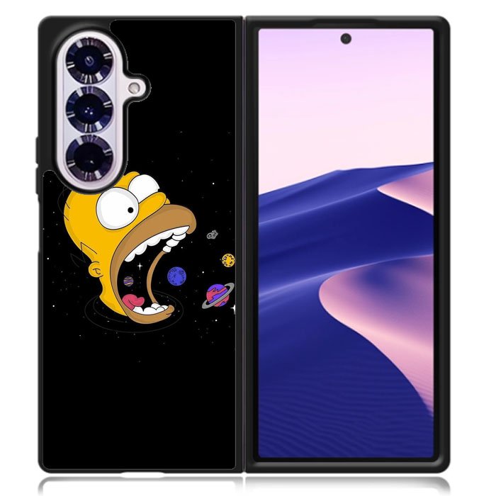 Homer Simpsons Eating Planet Samsung Galaxy Z Fold 7 Case OV9895
