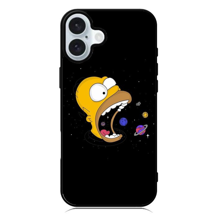 Homer Simpsons Eating Planet iPhone 16 Plus Case QC9895