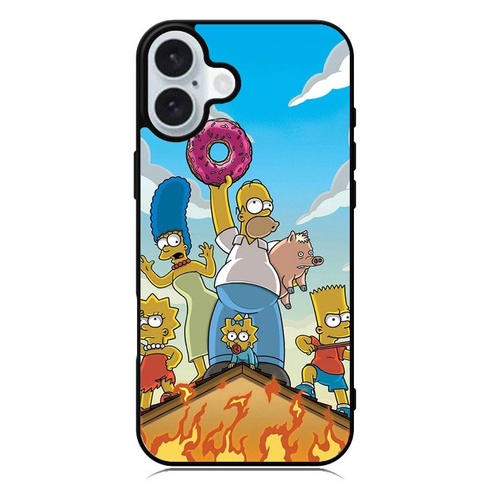 The Simpsons Fire Family iPhone 16 Case QC9900