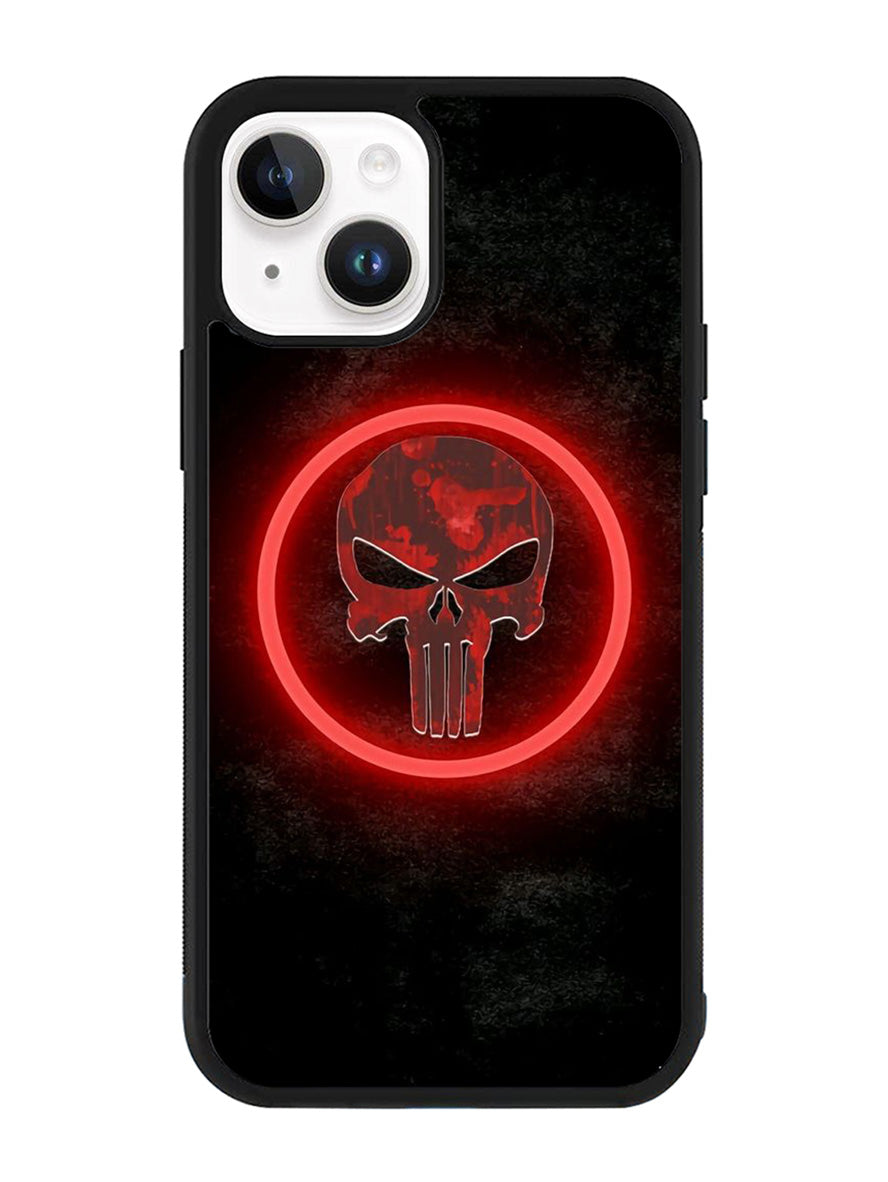 Punisher Red Glow iPhone 14 Plus Case QC9919