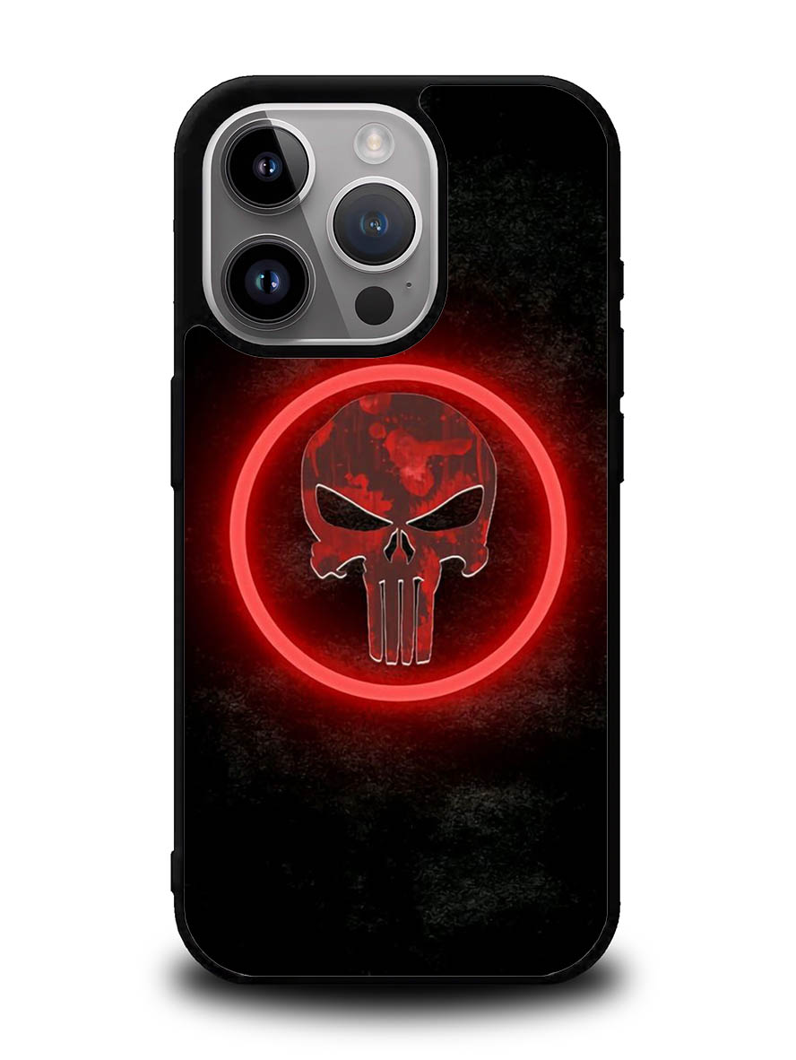 Punisher Red Glow iPhone 14 Pro Case QC9919