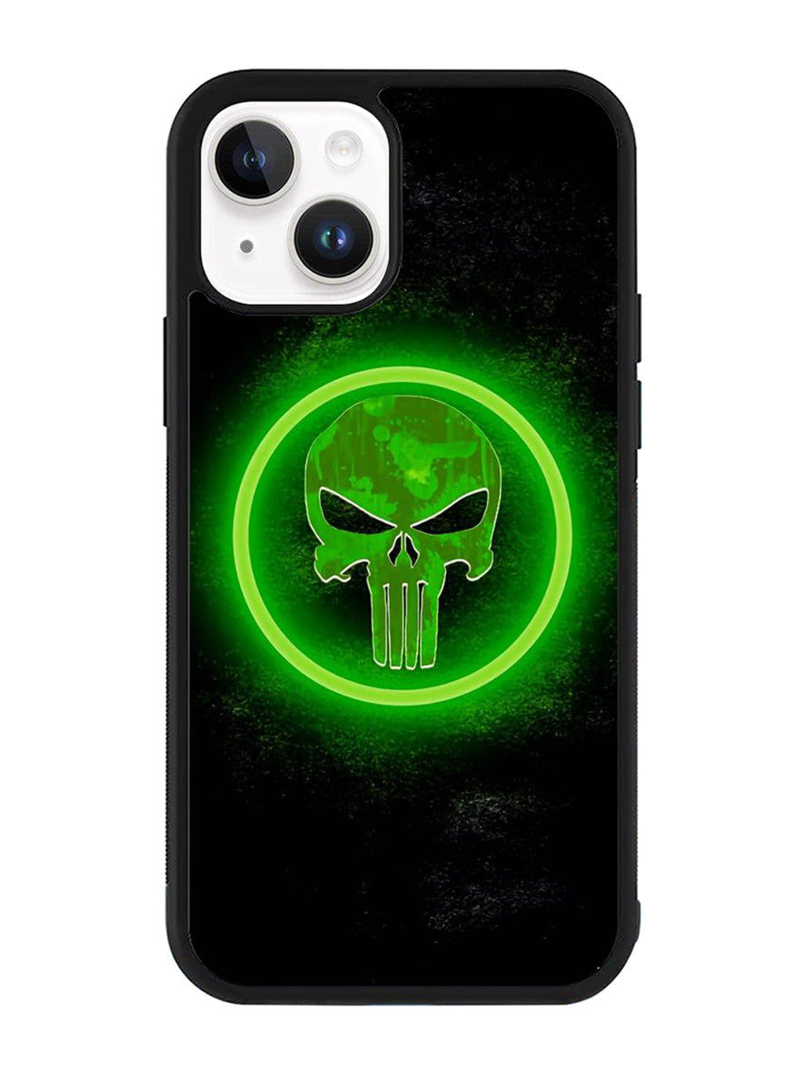 Punisher Green Glow iPhone 14 Plus Case QC9918
