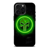 Punisher Green Glow iPhone 16 Pro Max Case OV9918