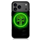 Punisher Green Glow iPhone 17 Pro Case OV9918