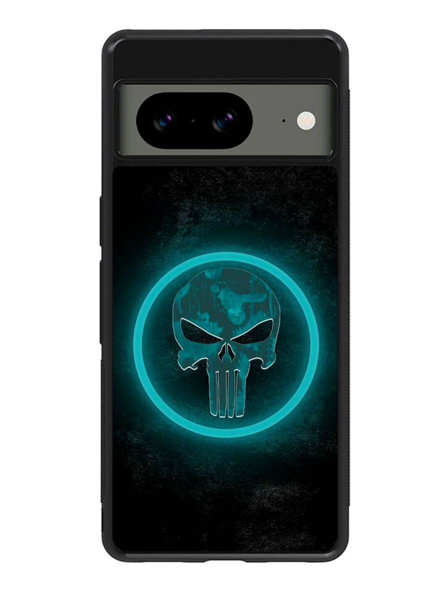 Punisher Blue Glow Google Pixel 8A Case QC9917