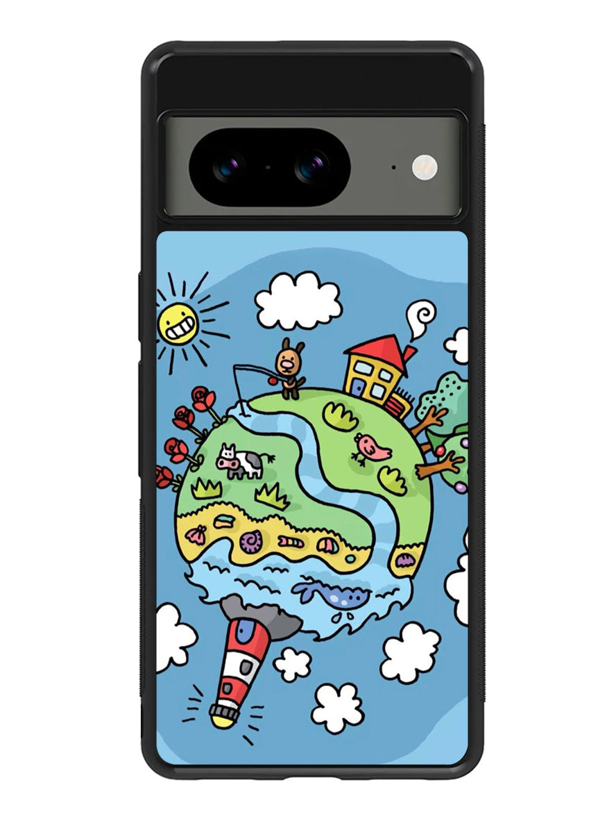 Cute Doodle Art Google Pixel 8A Case QC8813