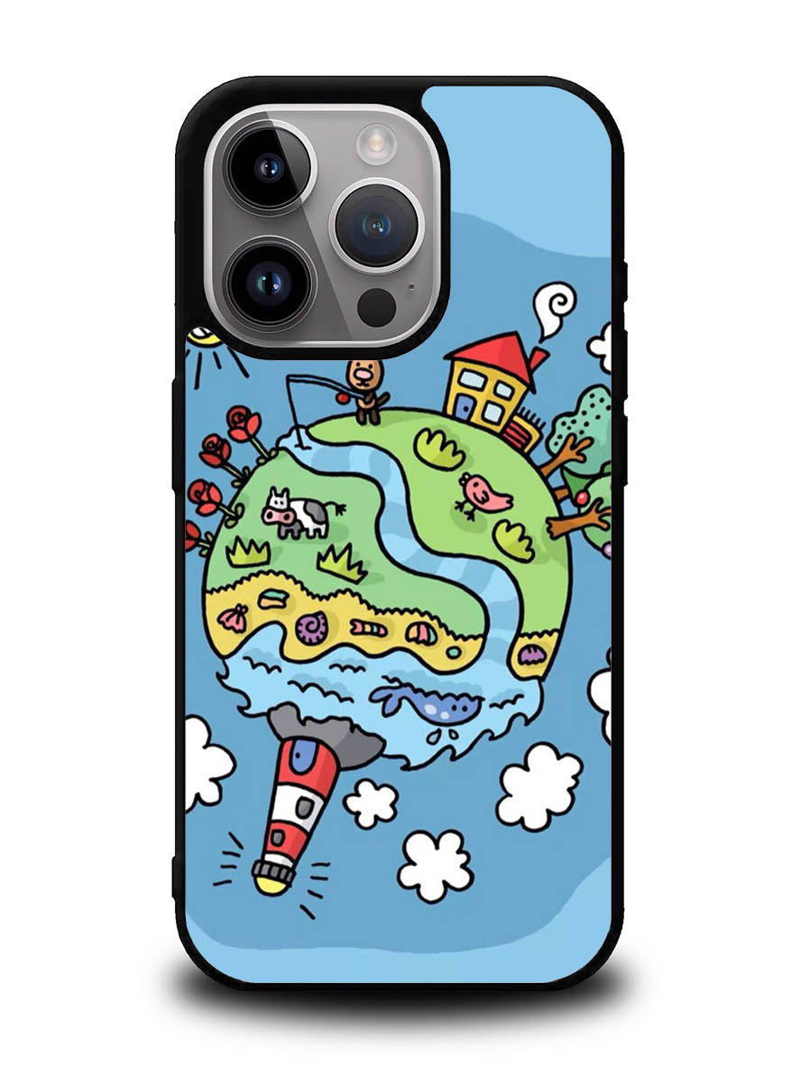 Cute Doodle Art iPhone 16 Pro Max Case QC8813