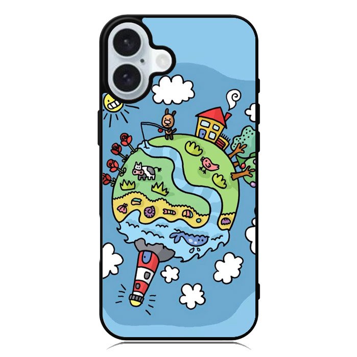 Cute Doodle Art iPhone 16 Plus Case QC8813