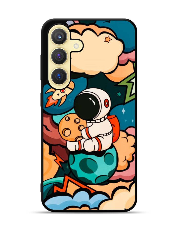 Cute Astronaut Hug The Planet Samsung Galaxy S24 Plus 5G , Samsung Galaxy S24+ 5G Case OV8810