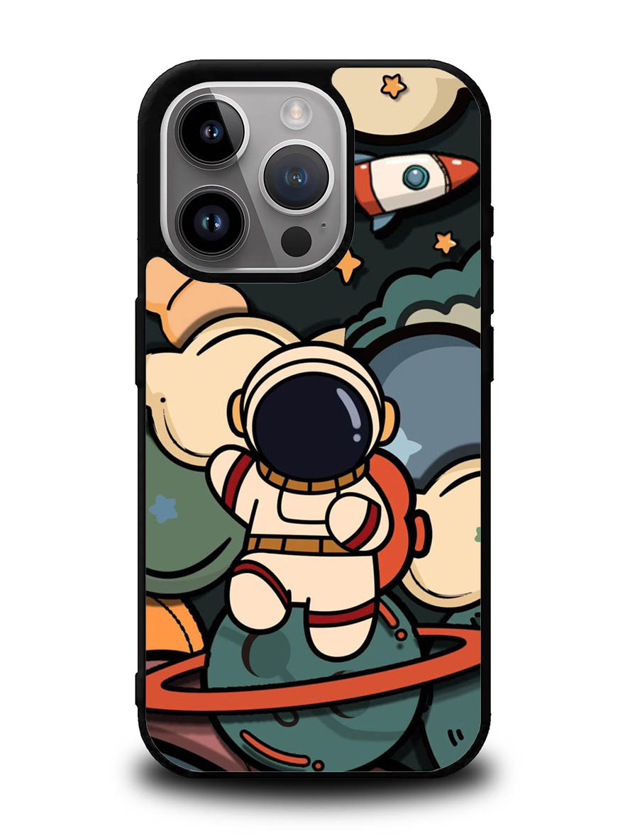 Cute Astronaut Run in Space iPhone 14 Pro Case QC8811