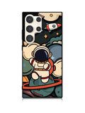 Cute Astronaut Run in Space Samsung Galaxy S23 Ultra 5G Case QC8811