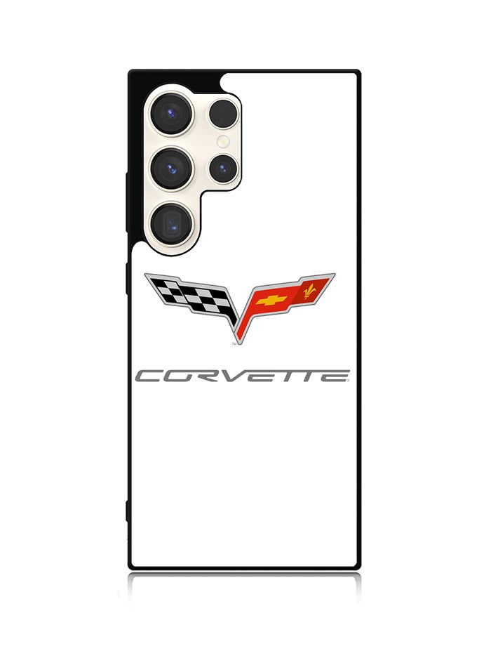 Corvette Logo White Background Samsung Galaxy S23 Ultra 5G Case QC8847