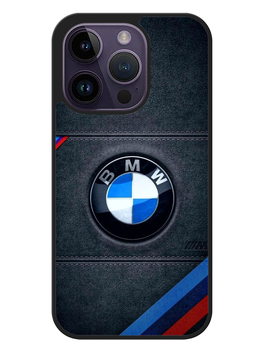 Bmw Logo Leather iPhone 14 Pro Case