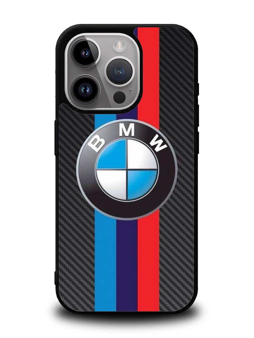 BMW Carbon Stripes Logo iPhone 14 Pro Case QC11168