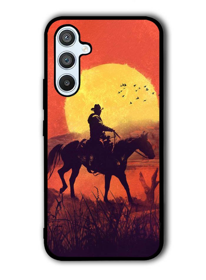 Red dead cowboy sunset Art Samsung Galaxy A54 5G Case OV10805