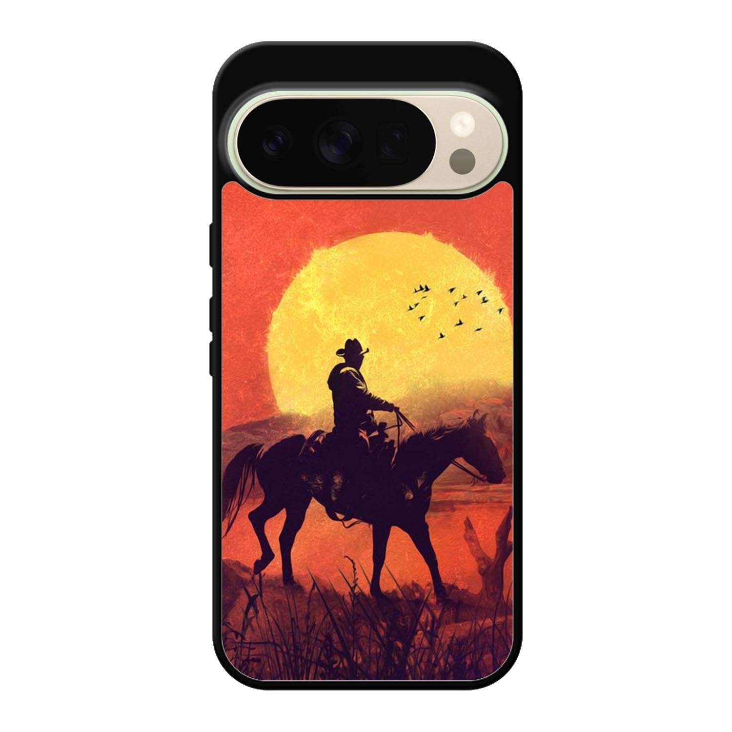 Red dead cowboy sunset Art Google Pixel 10 Pro XL Case OV10805