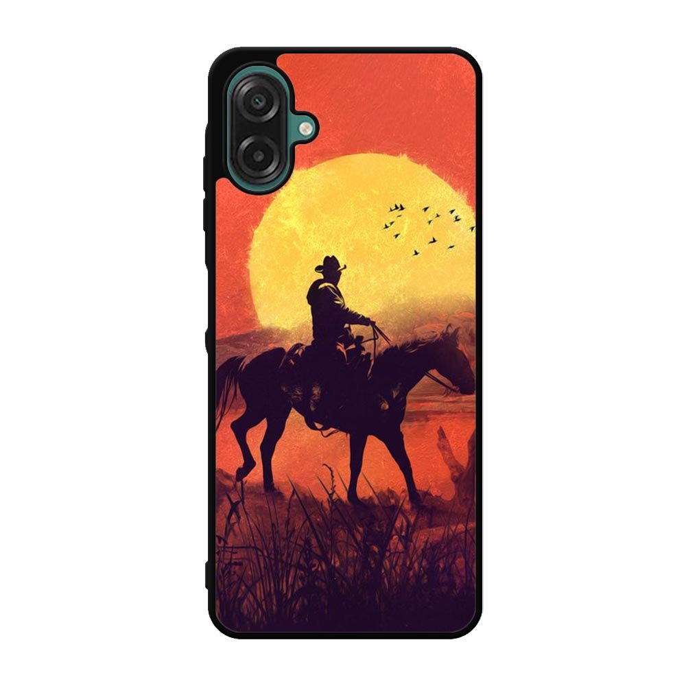 Red dead cowboy sunset Art Samsung Galaxy A07 Case OV10805