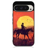 Red dead cowboy sunset Art Google Pixel 9 Pro XL Case OV10805