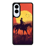 Red dead cowboy sunset Art Samsung Galaxy S25 Edge 5G Case OV10805