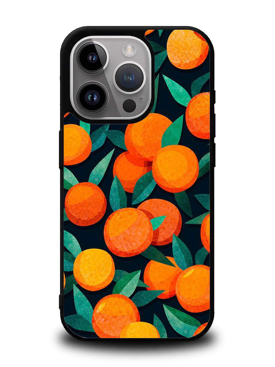 Orange Fruits Pattern iPhone 15 Pro Max Case OV10786