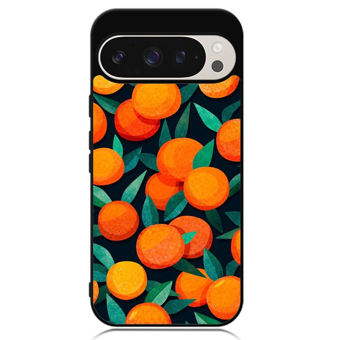 Orange Fruits Pattern Google Pixel 9 Pro XL Case OV10786