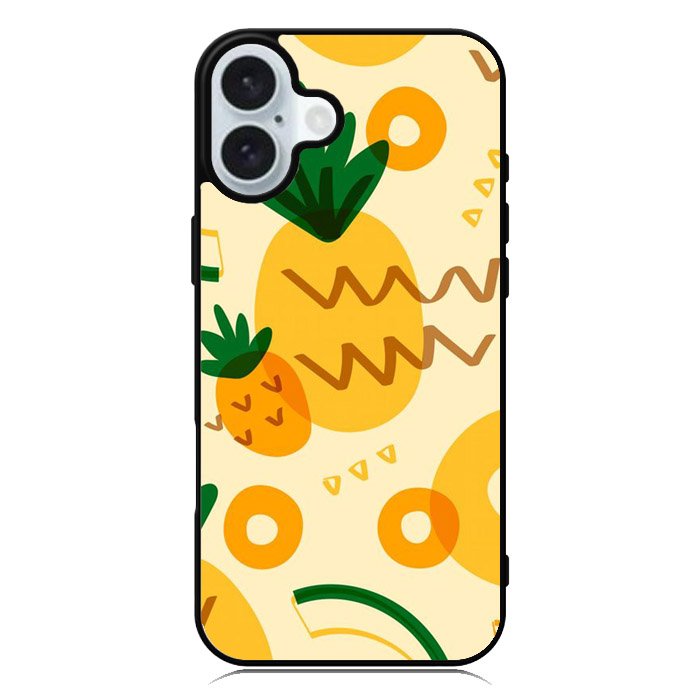 Tropical pineapple fruit pattern iPhone 16 Plus Case QC10739