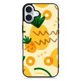 Tropical pineapple fruit pattern iPhone 16 Plus Case QC10739