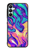 Swirl Paint Blue and Yellow Samsung Galaxy A15 5G Case OV10837