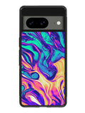 Swirl Paint Blue and Yellow Google Pixel 8 Case QC10837