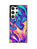 Swirl Paint Blue and Yellow Samsung Galaxy S24 Ultra 5G Case OV10837
