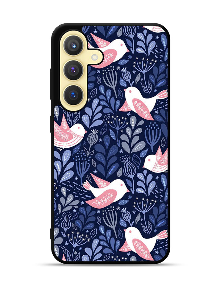 Bird Flower Pattern Samsung Galaxy S24 5G Case OV10906