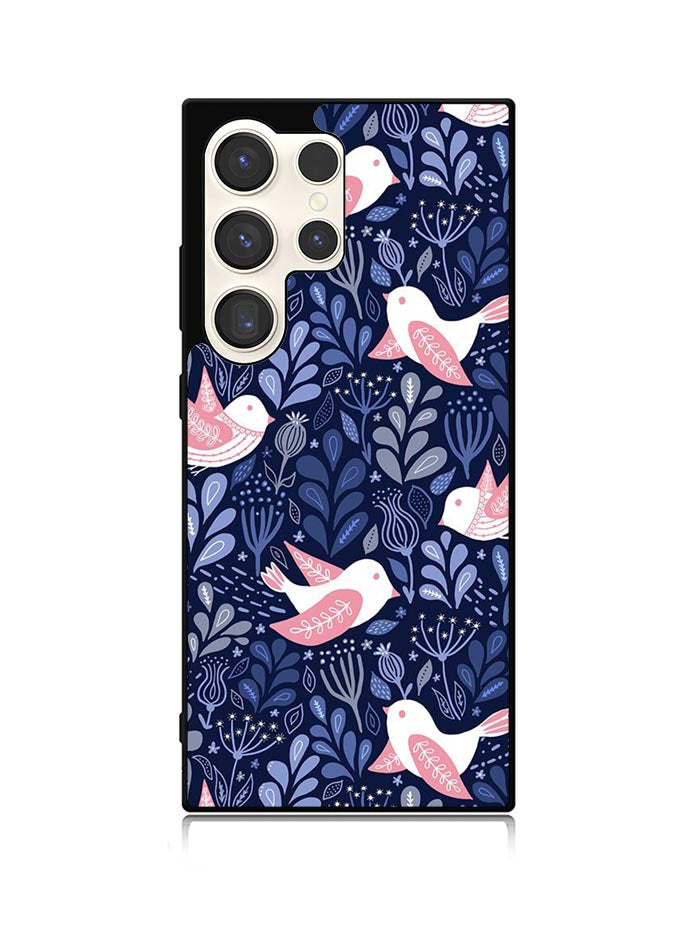 Bird Flower Pattern Samsung Galaxy S23 Ultra 5G Case QC10906