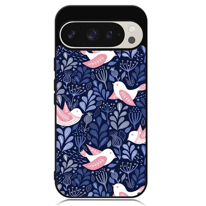 Bird Flower Pattern Google Pixel 9 Pro XL Case OV10906