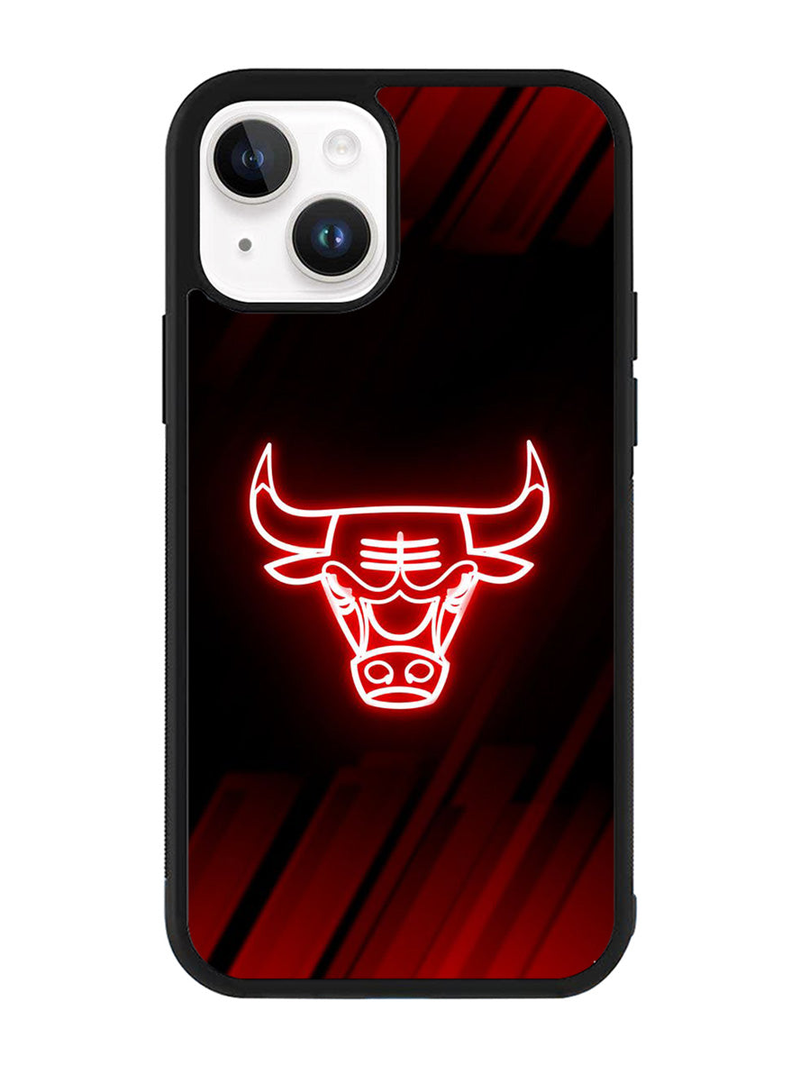 Chicago Bulls NBA Neon Logo iPhone 15 Plus Case OV10683