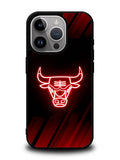 Chicago Bulls NBA Neon Logo iPhone 14 Pro Max Case QC10683