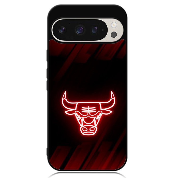 Chicago Bulls NBA Neon Logo Google Pixel 9 | Pixel 9 Pro Case OV10683