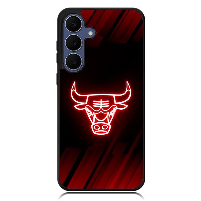 Chicago Bulls NBA Neon Logo Samsung Galaxy S25 FE Case OV10683